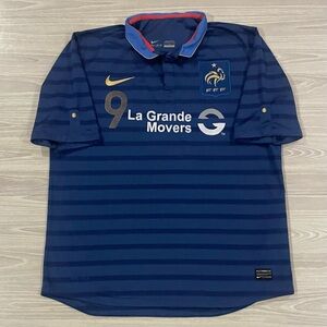 Nike 2012/13 France #9 Home National Football Soccer Jersey Men’s Size Large